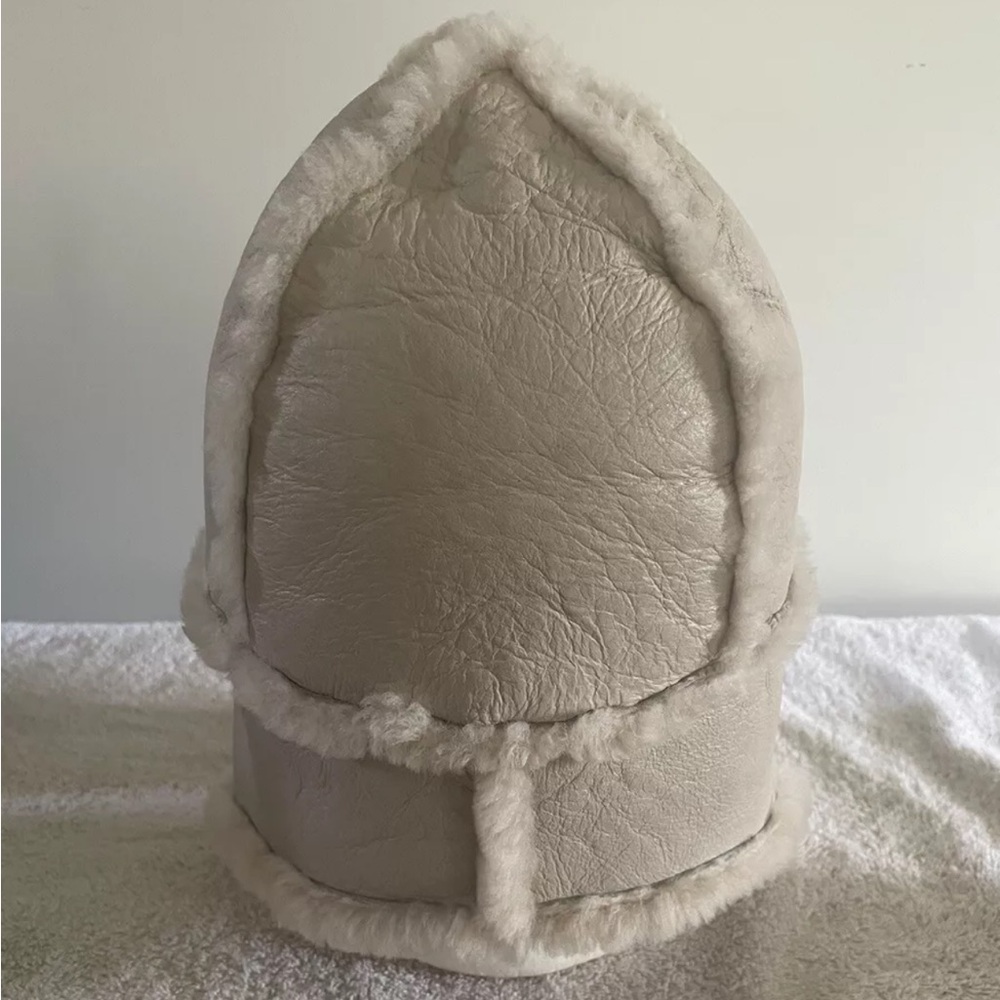 Aldo Beige Faux Leather Earflap Trapper Hat With A Super Soft Lining Size Small - Picture 3 of 7